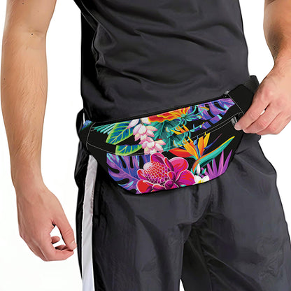 Tropical Hummingbird Print Fanny Pack