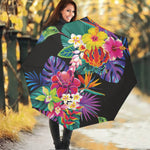Tropical Hummingbird Print Foldable Umbrella