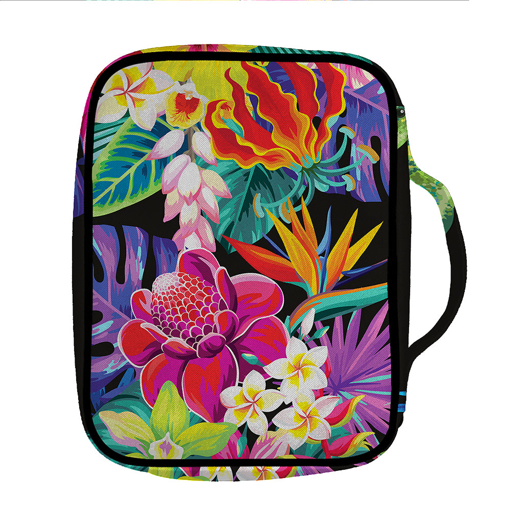 Tropical Hummingbird Print Front Pocket Bible Bag