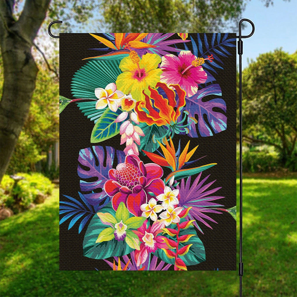 Tropical Hummingbird Print Garden Flag