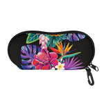 Tropical Hummingbird Print Glasses Case