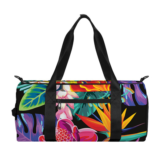 Tropical Hummingbird Print Gym Bag