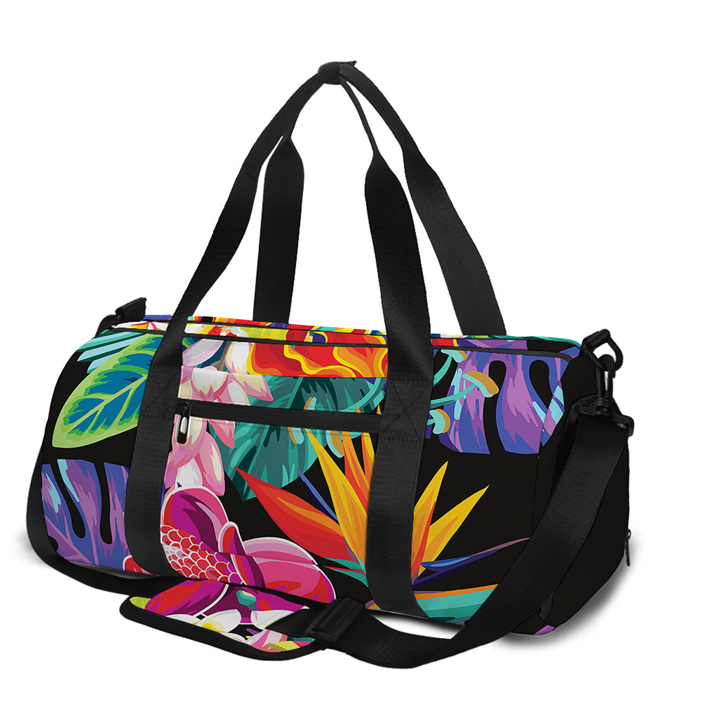 Tropical Hummingbird Print Gym Bag
