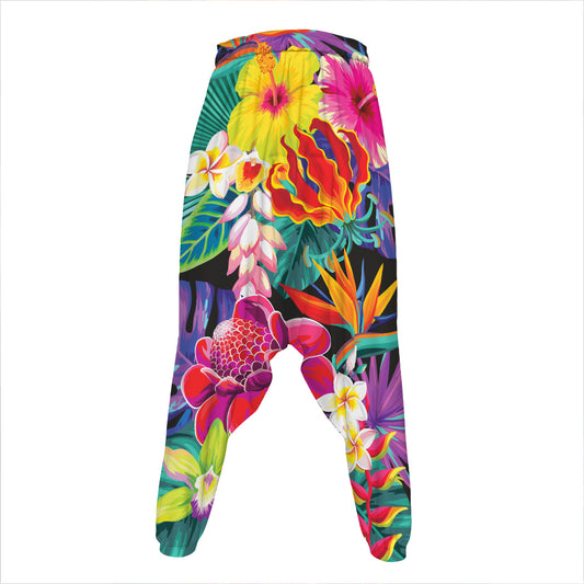 Tropical Hummingbird Print Hammer Pants