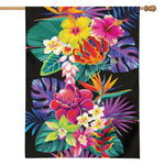 Tropical Hummingbird Print House Flag
