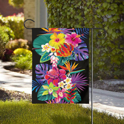 Tropical Hummingbird Print House Flag