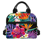 Tropical Hummingbird Print Insulated Lunch Bag