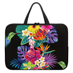 Tropical Hummingbird Print Laptop Sleeve With Handle