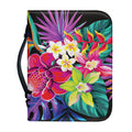 Tropical Hummingbird Print Leather Bible Cover