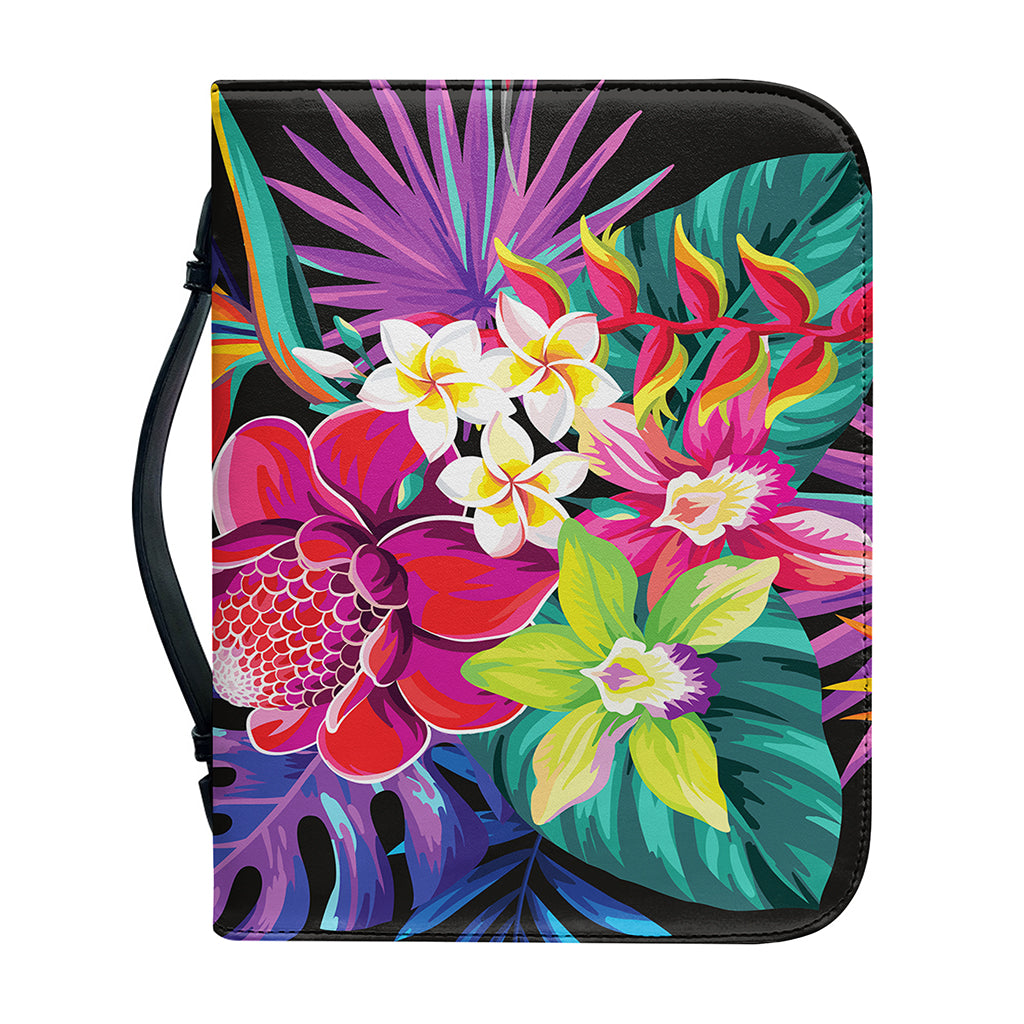 Tropical Hummingbird Print Leather Bible Cover