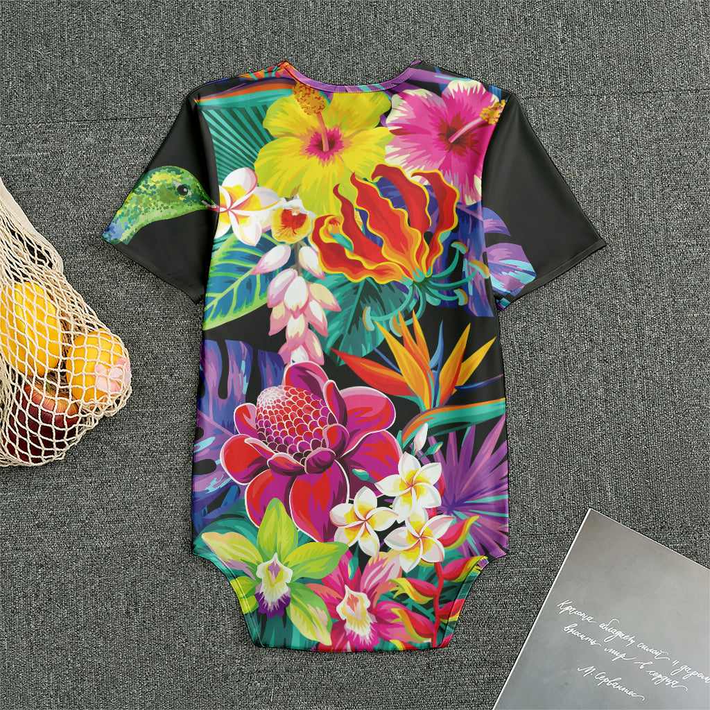 Tropical Hummingbird Print Men's Bodysuit