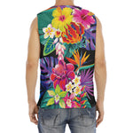 Tropical Hummingbird Print Men's Fitness Tank Top