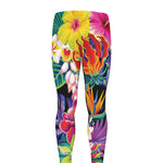 Tropical Hummingbird Print Men's leggings
