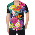 Tropical Hummingbird Print Men's Shirt