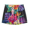Tropical Hummingbird Print Mesh Shorts