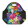 Tropical Hummingbird Print Neoprene Lunch Bag