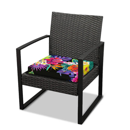 Tropical Hummingbird Print Outdoor Seat Cushion Cover