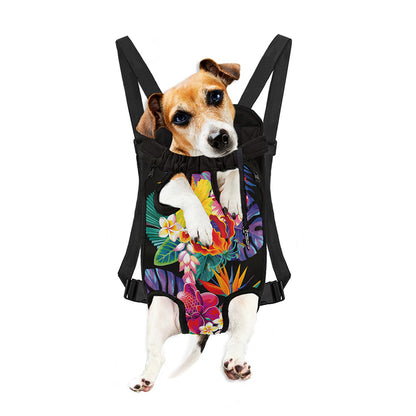 Tropical Hummingbird Print Pet Carrier Backpack