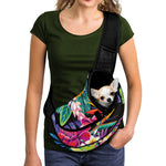 Tropical Hummingbird Print Pet Sling Carrier