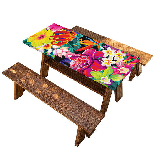 Tropical Hummingbird Print Picnic Table Cover