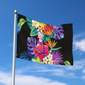 Tropical Hummingbird Print Polyester Flag