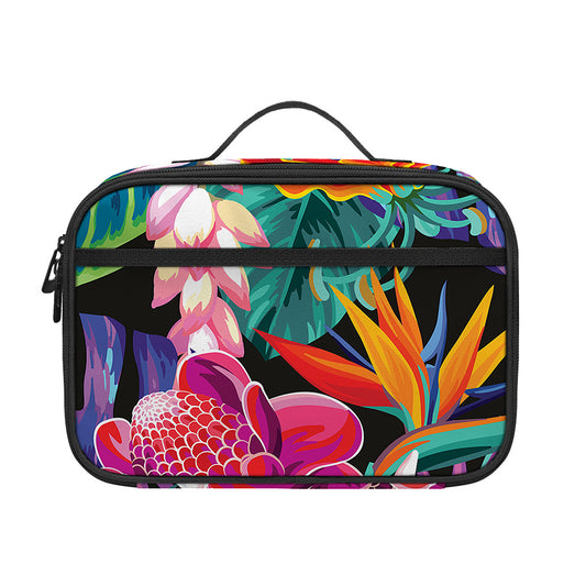 Tropical Hummingbird Print Portable Lunch Bag
