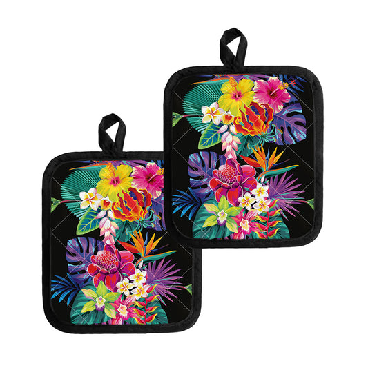 Tropical Hummingbird Print Pot Holders
