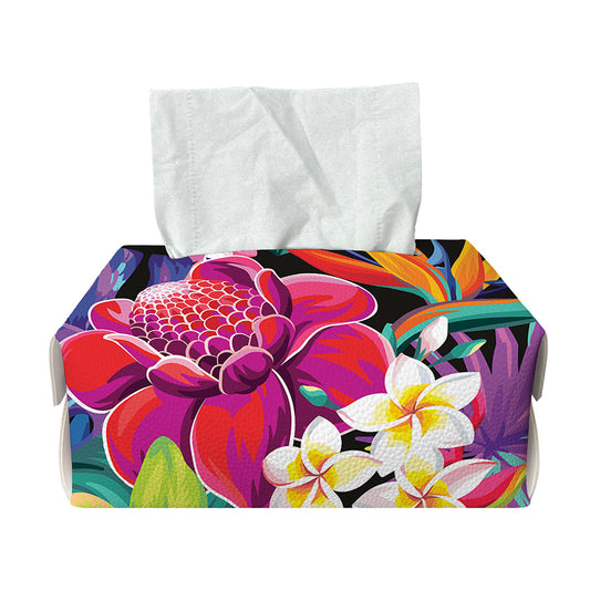 Tropical Hummingbird Print Rectangle Tissue Box Cover