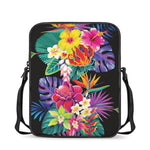Tropical Hummingbird Print Rectangular Crossbody Bag