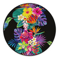 Tropical Hummingbird Print Round Floor Mat