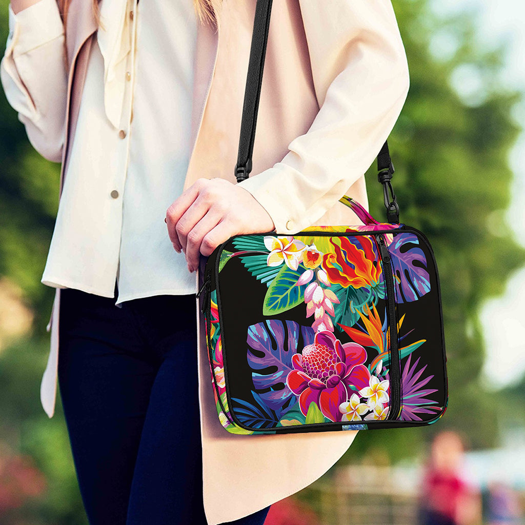 Tropical Hummingbird Print Shoulder Strap Bible Bag