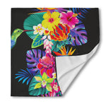 Tropical Hummingbird Print Silk Bandana