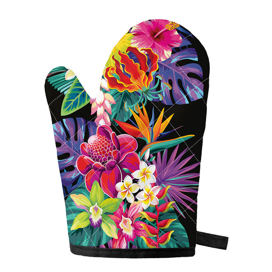 Tropical Hummingbird Print Single Oven Mitt