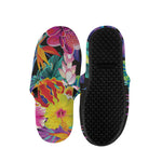 Tropical Hummingbird Print Slippers