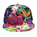 Tropical Hummingbird Print Snapback Cap
