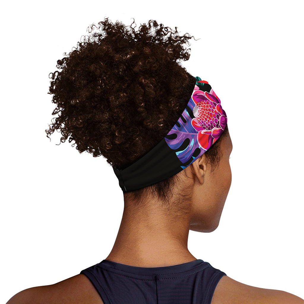 Tropical Hummingbird Print Sports Headband