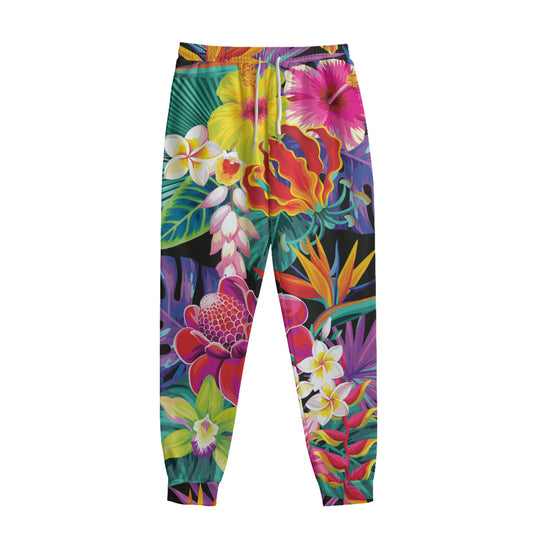 Tropical Hummingbird Print Sweatpants