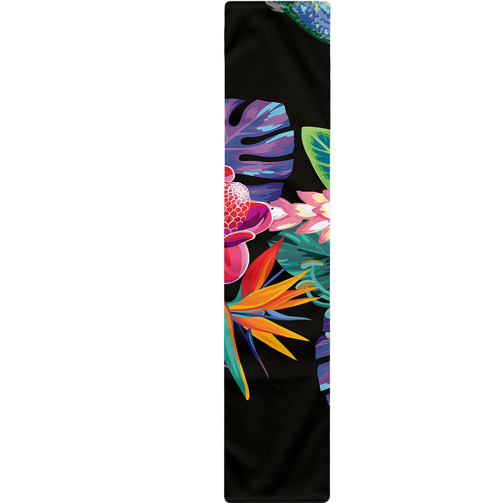 Tropical Hummingbird Print Table Runner