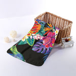 Tropical Hummingbird Print Towel