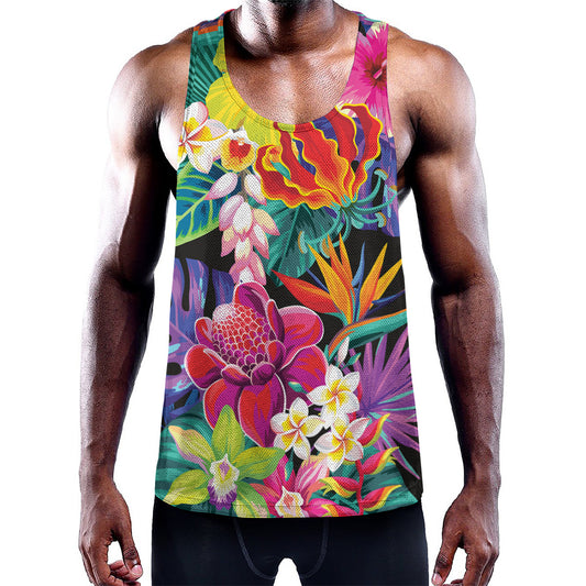 Tropical Hummingbird Print Training Tank Top