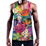 Tropical Hummingbird Print Training Tank Top