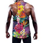 Tropical Hummingbird Print Training Tank Top