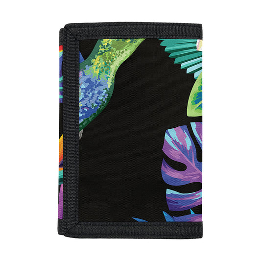 Tropical Hummingbird Print Trifold Wallet