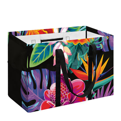 Tropical Hummingbird Print Utility Tote Bag