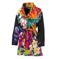 Tropical Hummingbird Print Women's Bathrobe