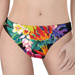 Tropical Hummingbird Print Women's Thong