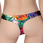 Tropical Hummingbird Print Women's Thong