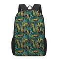 Tropical Jaguar Pattern Print 17 Inch Backpack