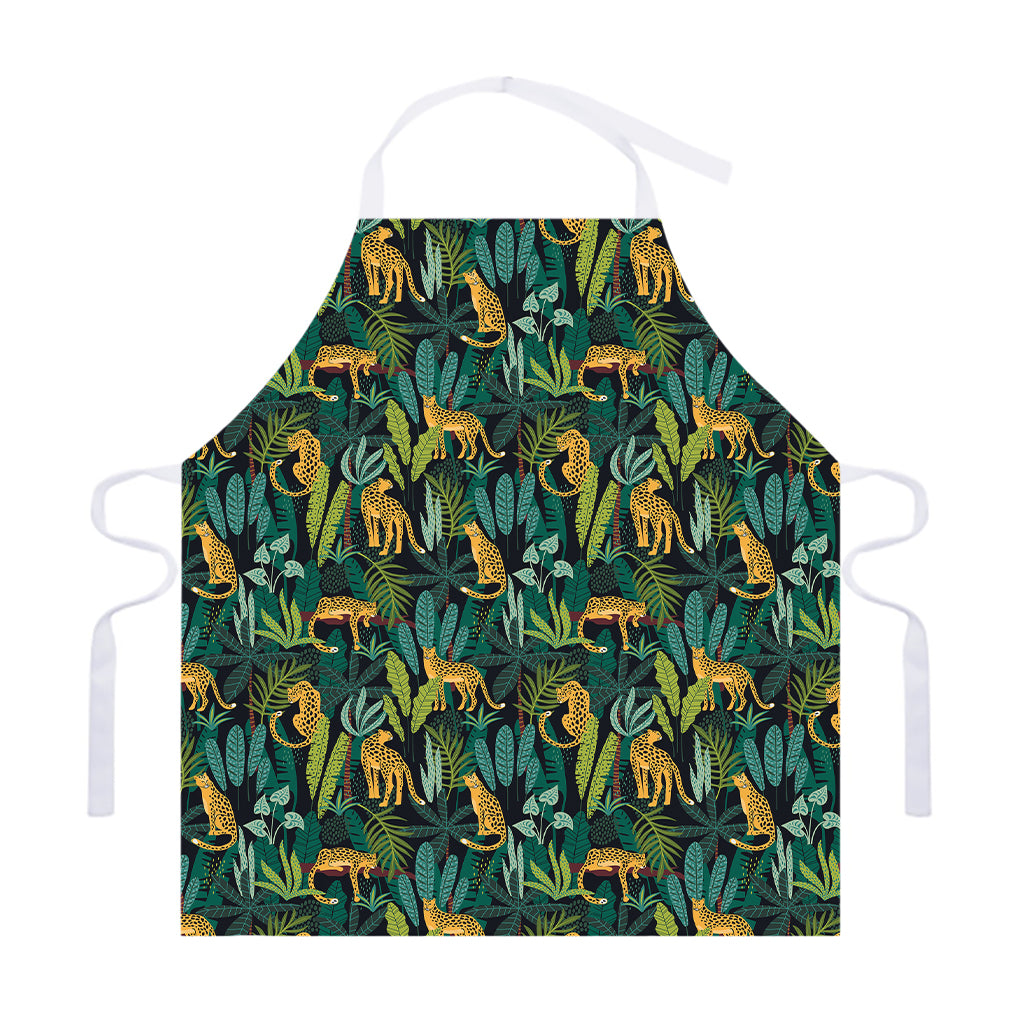 Tropical Jaguar Pattern Print Adjustable Apron