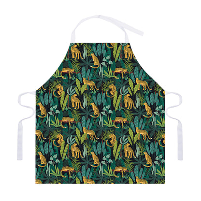 Tropical Jaguar Pattern Print Adjustable Apron